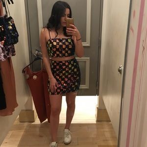 Sequined Two Piece Set
